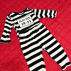 Black and White Striped Baby Onesie